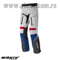 Pantaloni moto Touring unisex Seventy vara/iarna model SD-PT3 culoare: alb/rosu/albastru – marime: L